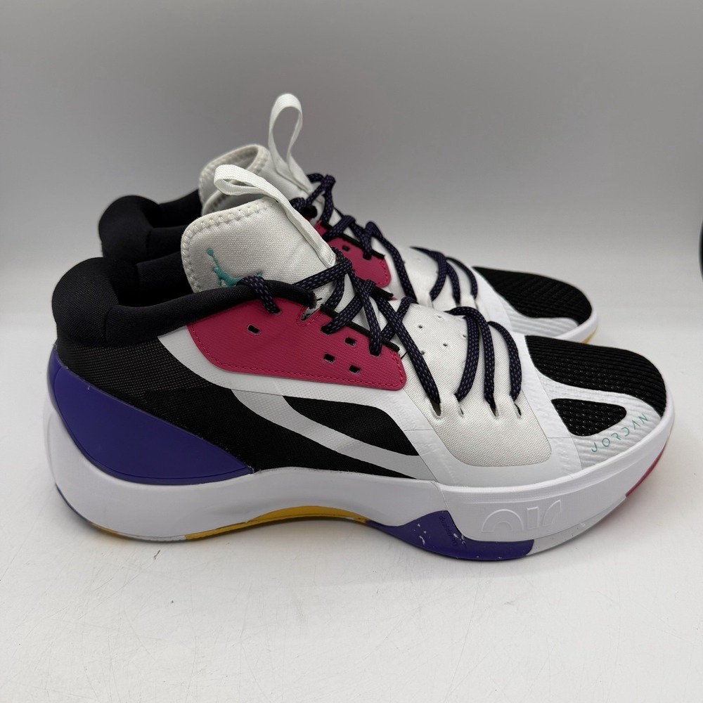 Jordan Zoom Separate Shoes Mens 10.5 White/Washed Teal/Black Sneakers DH0249-130